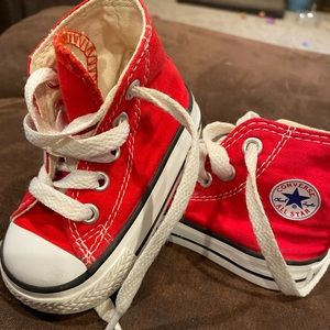 Converse, red high tops, toddler sz 3